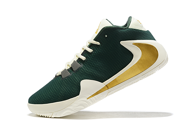 2020 Men Nike Freak 1 Green White Gold Shoes - Click Image to Close